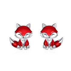 PRICES MAY VARY. 🦊【Cut Fox Earrings Design】🦊The red fox stud earrings look cute and charming. The face and body are made of safe, high-quality glue, which makes the whole design very lively and flexible, making you stand out from the crowd. If you are a fox animal lover, you must not miss these fox petite earrings. 🦊【925 Sterling Silver Material】🦊The delicate girl animal earrings are made of 925 sterling silver, which is 100% safe for sensitive skin and will not rust, tarnish, corrode or sta Fox Animal, Horseshoe Earrings, Fox Earrings, Petite Earrings, Lover Jewelry, Pet Fox, Sterling Silver Anklet, Earrings Design, Fox Design