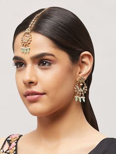 Beautiful kundan earrings with stones and pearls, plus matching mang tikka Traditional Indian Jewelry: Slight Color variations are possible due to lighting and photography. If you are interested in purchasing this item and have any additional questions about this item, please feel free to email us at nazranaanj@gmail.com. For faster responses, call us at 732-283-1808 or WhatsApp us at 609-852-9922 Care instructionsKeep Jewelry away from direct heat, water, perfumes, deodorants and other strong - Earrings With Stones, Mang Tikka, Traditional Indian Jewellery, Kundan Earrings, Pearl Earring, Traditional Indian, Indian Jewelry, Deodorant, Ear Cuff