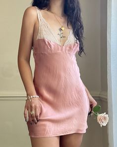 - Victoria's secret sunset pink silk slip dress featuring floral embroidery cup with v-cutout back lined with lace details-adjustable straps; back ribbon attachment; 100% silk- size S- lovely condition with no visible flaws 🤍Model Measurements:- Bust: 34B- Waist: 26- Hip: 38- Height: 5"4 🤍 Size of mannequin: size 2 - 4 Summer Silk Slip Dress With Lace Trim, Spring Silk Slip Dress With Delicate Lace, Spring Delicate Lace V-neck Slip Dress, Lace Mini Slip Dress With Delicate Straps, Chic Pink Slip Dress With Lace Trim, Silk Sleeveless Slip Dress With Delicate Lace, Lace Slip Dress With Delicate Straps In Mini Length, Mini Length Lace Slip Dress With Delicate Straps, Mini Length Slip Dress With Lace Trim For Daywear