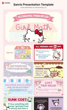 Sanrio PowerPoint Presentation Template by D Story in 2024 | Powerpoint slide designs, Cute powerpoint templates, Presentation slides design Canva Slide Presentation Ideas, Sanrio Presentation Template, Hello Kitty Slide Template, Themes For Google Slides, Sanrio Powerpoint Template, Sanrio Powerpoint, Sanrio Google Slides, Hello Kitty Presentation, Powerpoint Ideas Aesthetic