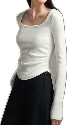 Square Neck Long Sleeve Top, Square Neck Long Sleeve, Stylish Wardrobe, Square Neck, Long Sleeve Top, Long Sleeve Shirt, Sleeve Shirt, Long Sleeve Tops, Sleeve Top