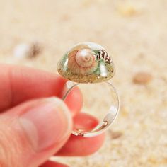 This is a real seashells ring from my sand jewelry collection. A unique terrarium ring, an original mermaid ring as the most beautiful mermaid gift for women. This real seashells ring is perfect to have the ocean always in your hand. Sand jewelry will give an original and natural touch to your hands. Real seashells jewelry from my resin jewelry collection that will never make you go unnoticed! The high-gloss crystalline resin privides this real seashells ring with a delicate crystalline shine. T Unique Shell Jewelry For Gifts, Unique Shell Jewelry Gift, Ocean-inspired Shell-shaped Rings As Gift, Ocean-inspired Shell-shaped Jewelry Gift, Ocean-inspired Shell Rings For Beach, Unique Shell Jewelry As A Gift, Unique Shell-shaped Jewelry For Gift, Unique Shell Jewelry For Gift, Silver Shell-shaped Rings For Beach