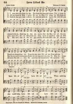 an old sheet music page with words from the song,'i love you '