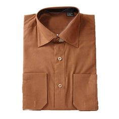 Gravity Threads Long Sleeve Dress Shirt, Brown, Small Sleeve-(32/33) Size: Small Sleeve-(32/33).  Gender: male.  Age Group: adult. Fitted Cotton Dress Shirt With Casual Collar, Brown Shirt With Welt Pockets And Spread Collar, Fitted Dress Shirt With Casual Collar For Work, Brown Shirt With Welt Pockets For Work, Fitted Brown Shirt With Casual Collar, Brown Cotton Shirt With Button Cuffs, Brown Fitted Shirt With Casual Collar, Collared Brown Shirt With Welt Pockets, Brown Collared Shirt With Welt Pockets