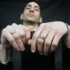 A signet ring made from hand poured molten silver that is sand cast in a mould with chain links for added texture and dimension. Sterling silver signet with silver link chain and a mixed metal sterling silver signet with gold link chain are available. Check out the separate listing for the signet with red sapphires! Each is made individually! If item is out of stock, or you need a different size, it can be made to order. Feel free to inquire! Silver Chain Link Rings Gift, Modern Silver Engraved Ring Tarnish Resistant, Sterling Silver Link Chain Ring, Silver Chain Link Promise Ring, Silver Minimalist Chain Ring, Modern Silver Promise Chain Ring, Silver Minimalist Open Chain Ring, Silver Metal Chain Ring For Everyday, Everyday Silver Metal Chain Ring