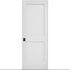 EVELIN(TM) DIY Designer Door Kits make it easy to buy and install beautiful, designer-curated interior doors yourself. The EVELIN(TM) 2-Panel Shaker Door is ideal for homeowners who want to bring classic glamour to a more traditional-style home. Its clean vertical lines draw the eyes upward, creating the illusion of greater height in your space. And the simplicity of the door's design will complement a variety of interior decors. JELD-WEN 32-in x 80-in Solid Core 2-panel Square Right Hand Smooth Primed Mdf Flat Jamb Single Prehung Interior Door in White | LOWOLJW249800032 2 Panel White Interior Door, 2 Panel Shaker Door, 2 Panel Shaker Interior Door, 2 Panel Doors, Curated Interior, Shaker Interior, Two Panel Doors, Home Png, Interior Door Styles