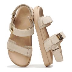 PRICES MAY VARY. 𝗟𝗲𝗮𝘁𝗵𝗲𝗿 𝗣𝗹𝗮𝘁𝗳𝗼𝗿𝗺 𝗦𝗮𝗻𝗱𝗮𝗹𝘀: Experience the perfect blend of style and comfort with the Leather walking sandals women from Project Cloud. These wedges for women comes from a premium Synthetic lining, sole and sock 𝗔𝗱𝗷𝘂𝘀𝘁𝗮𝗯𝗹𝗲 𝗦𝘁𝗿𝗮𝗽: The Mona strappy sandals for women come with an adjustable hook-and-loop closure on the front strap, providing a perfect fit for all women. Made from high-quality leather, these sandals are not only stylish but also d Beige Adjustable Strap Footbed Sandals, Beige Beach Sandals With Buckle Closure, Walking Sandals Women, Beige Slide Sandals With Textured Sole, Beige Sandals With Cork-bed Midsoles In Synthetic Material, Sandals Comfortable, Women Footwear, Beige Buckle Closure Slip-on Footbed Sandals, Comfy Flats