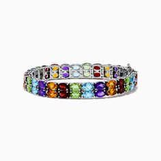 Effy 925 Mosaic Sterling Silver Multi Gemstone Bracelet Multi Gemstone Bracelet, Effy Jewelry, Jewelry Stand, Gemstone Bracelet, Sterling Silver Bracelets, Mosaic, Jewelry Design, Multi Color, Bracelet