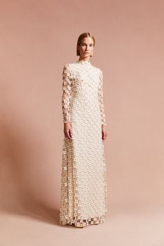 Daisy Gown| Floral Appliqué Lace | Suzannah London Mara Hoffman White Dress, Lace Outer Dresses, Daisy Wedding Dress, Suzannah London, French Wedding Dress, Gown Details, Gown Floral, Gown White, London Boutique