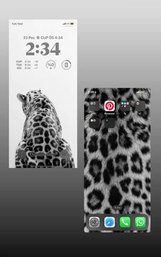 an image of the back side of a cell phone with a leopard pattern on it