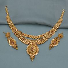 Discover the allure of Handmade Gold Jewelry at https://morvijewels.etsy.com/   Get a dazzling 25% off on all our 22k and 18k gold pieces. Don't miss out on this limited-time offer. Shop now and embrace the radiance of gold! Metal - Yellow Gold Purity- 22 Karat Yellow Gold Weight- 30.39 grams approx Necklace - 8.25 inches long, Middle Size- 4.8*2.6 cm  Earrings - 4.6 cm long, 1.6 cm width Click For More  https://www.etsy.com/in-en/shop/morvijewels?ref=seller-platform-mcnav Click here  https://morvijewels.etsy.com/    to get more discount and offers Happy to take wholesale bulk orders. Dual-tone 22k Gold Jewelry For Festivals, Dual-tone 22k Gold Jewelry Gift, 22k Gold Chandbali Jewelry For Puja, Gold Dual-tone Jewelry For Puja, 22k Gold Chandbali For Puja, 22k Gold Meenakari Jewelry For Puja, 22k Gold Tilla Jewelry For Puja, 22k Gold Dual-tone Temple Jewelry, 22k Gold Dual-tone Jewelry For Celebrations