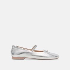 CARIN BALLET FLATS SILVER METALLIC LEATHER – Dolce Vita Chic Comfort Fit Flats For Everyday, Chic Everyday Fitted Flats, Chic Ballet Flats For Everyday, Chic Fitted Ballet Flats For Everyday, Elegant Fitted Flats For Everyday Use, Fitted Feminine Flats For Spring, Feminine Fitted Flats For Spring, Elegant Everyday Fitted Flats, Classic Evening Ballet Flats For Spring