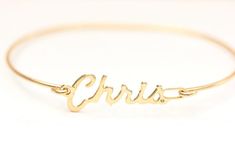 Chris Name Bracelet, Chris Name, Chris Name Jewelry, Chris, Gold Wire Bracelet, Gold Name Bracelet, Vintage Personalized Gold Charm Bracelet, Personalized Vintage Gold Charm Bracelet, Personalized Vintage Bracelet Jewelry, Vintage Gold Personalized Bracelets, Personalized Vintage Gold Bracelets, Retro Gold Bracelets As Gift, Retro Gold Cuff Bracelet As A Gift, Retro Gold Bangle As A Gift, Vintage Personalized Adjustable Bracelets