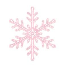 a pink snowflake on a white background