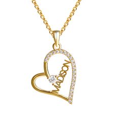 Express your feelings to a special someone with a personalized heart pendant.Let your personality shine through and customize your very own personalized necklace for a simple statement that's bound to turn heads.Personalized heart necklaces never go out of style!Chain Type: Cable chainWeight: 1.6 gWidth: 18 mmHeight: 24 mmThickness: 2.3 mmMaterial: 925 SilverPlating Color: Yellow Gold Customizable Meaningful Necklaces For Valentine's Day, Customizable Heart Pendant Charm Necklace For Anniversary, Personalized Heart-shaped Necklace For Mother's Day, Personalized Necklace For Anniversary, Valentine's Day Gift, Personalized Necklace For Valentine's Day Anniversary, Customizable Heart Pendant Jewelry For Mom, Customizable Heart Charm Necklaces For Anniversary, Personalized Jewelry Heart Pendant For Personalized Gift, Meaningful Heart Charm Necklace For Personalized Gift