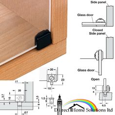 an image of a door frame with the measurements and instructions for it to be opened