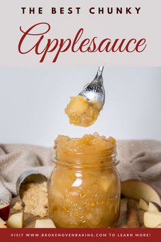 the best chunky apple sauce in a mason jar