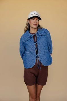 The Lydia Denim Jacket – ROOLEE Athleisure Mom, Clogs Heels, Invert Colors, Mom Accessories, Quilt Material, Nursing Friendly, Capri Blue, Love Is Free, Line Jackets