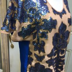 This Gorgeous Top From Tracy Reese New York For Neiman Marcus Is Brand New. The Combination Of Blue And Gold Sequins Is Striking. 100% Poly. Back Is Slightly Longer Than The Front For A Bit Of Extra Coverage. Sequined Top, Tracy Reese, Gold Sequins, Sequin Top, Blue And Gold, Blue Gold, Neiman Marcus, Womens Tops, Tops & Tees