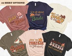 Family Thanksgiving Shirts Funny Matching Family T Shirts - Etsy Thanksgiving Puns, Family Thanksgiving Shirts, Best Friends Shirts, Friendsgiving Shirt, Thanksgiving Shirts For Women, Family Shirt Design, Friends Shirts, Matching Family T Shirts, Funny Matching