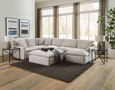 Jackson Furniture - Harper 5 Piece Sectional Sofa in Oyster - 1345-62-59-30-76-28-OYSTER

Pillowy soft with a modern style. Elevate your space with minimalist detailing, cloud-like comfort and oversized seating you just want to burrow in. This series by Jackson Furniture is the perfect place to be carefree and casual in the heart of your own home.

Features:

Set Includes LSF Section, RSF Section, Armless Sofa, Corner and Cocktail Ottoman

Harper Collection Sectional Sofa

Oyster Color
Fabric Upholstered Material
Country: USA

Transitional Style
Some Assembly Required

Dimensions:

LSF Section: 96"W x 37"D x 41"H
RSF Section: 96"W x 37"D x 41"H
Armless Sofa: 71"W x 37"D x 41"H

Corner: 37"W x 37"D x 39"H
Cocktail Ottoman: 47"W x 47"D x 21"H








For any questions please call 800-970-588 3 Piece Sectional Sofa, Sectional Chaise, Sectional With Ottoman, Grey Sectional, Fabric Sectional, 3 Piece Sectional, Furniture Market, Upholstered Sectional, Living Room Set