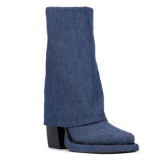 The Virgo epitomizes perfection with its sleek fold-over design and cozy platform heel. This boot promises enduring style and comfort throughout the seasons, ensuring you remain effortlessly chic no matter the occasion. Winter Denim Blue Boots, Denim Blue Boots For Winter, Chic Winter Denim Boots, Chic Denim Winter Boots, Western Dress With Boots, Olivia Miller, Closed Toe Shoes, Faux Leather Heels, Timberlands Women