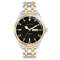 Armitron Men's Two Tone Round Black Dial Casual Watch Size: one size.  Gender: male.  Age Group: adult. Two Tone Watch Men, Mens Sport Watches, Casual Watches, Two Tone Watch, Sport Watches, Two Tone, Jewelry Watches, Age Group, Black