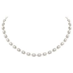 NECKLACE 18K White Gold Diamond 4.17 Cts/1120 Pcs TB 2.29 Cts/120 Pcs The Bling Ring, Diamond Necklace Designs, White Gold Necklace, Necklace For Her, White Gold Necklaces, Bling Rings, Sapphire Necklace, Women Diamond, Cute Necklace