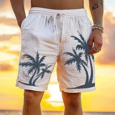 Category:WE-Pants; Season:Summer; Fabric:40% Linen; Gender:Men's; Style:Hawaiian,Fashion,Casual; Occasion:Beach,Going out,Daily,Vacation; Fit Type:Regular Fit; Function:Breathable,Comfort; Waistline:Mid Waist; Pattern:Graphic Prints; Design:Elastic Waist,Drawstring,Print; Brand:Ador; Pants Type:Linen Shorts,Beach Shorts,Shorts,Summer Shorts; Fly Type:Elasticity; Front page:FF; Listing Date:03/29/2024; Production mode:External procurement; Hips:; Length:; Waist:; Pants Length:Short Mens Printed Shorts, Shorts Linen, Womens Basic Tops, Mens Outdoor Jackets, Linen Fashion, Cotton Linen Pants, Outwear Women, Linen Shirt Men, Shorts Summer