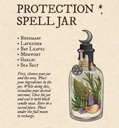 Pagan Protection Spells, Protection Spells For Self, Witchy Protection Spells, What To Do With A Spell Jar, Come Back Spell Jar, Protect Spell Jar, Luck And Protection Spell Jar, Witches Protection Jar, Protection Spell Bottle