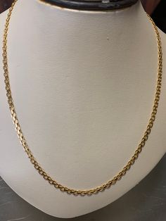 "Handmade Italian Set in 14k solid  gold Approx. length: 16\"; approx thickness: 3 mm Lobster clasp closure   Great from Layering.  2- 4.9 Grams 1- 5.4 Grams" Classic Oval 14k Gold Chain Necklace, Classic 14k Gold Oval Chain Necklace, Formal 14k Gold Oval Link Chain Necklace, Classic Yellow Gold Chain Necklace For Formal Occasions, Classic Yellow Gold Chain Necklace For Formal Events, Classic Formal Yellow Gold Chain Necklace, Classic Rolo Chain Necklace For Formal Occasions, Formal 14k Gold Chain Necklace With Lobster Clasp, Formal Round Cable Chain Necklace