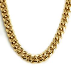 PRICES MAY VARY. Title: Zsllzm Mens Miami Cuban Link Chain 14k Gold Plated Necklace Solid Stainless Steel Hip Hop Jewelry 10mm/12mm/14mm,18-30 Inches. Product Type: Departments > Men > Jewelry > Necklaces Gold Necklace For Men, Cuban Chain Necklace, Miami Cuban Link Chain, Cheap Necklaces, Chain For Men, Miami Cuban Link, Gold Chains For Men, Mens Jewelry Necklace, Miami Cuban