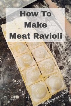 Homemade meat ravioli recipe Ravioli Pasta Recipe, Homemade Ravioli Recipe, Homemade Pasta Dough Recipe, Italian Ravioli, Spinach Filling, Easy Homemade Pasta, Homemade Pasta Dough