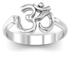 Om - Sound of Universe Ring Symbolic Promise Jewelry With Polished Finish, Spiritual Engraved Ring With Polished Finish As A Gift, Symbolic Engraved Promise Ring, Spiritual White Gold Engraved Ring With Polished Finish, Spiritual Engraved Promise Ring, Spiritual Promise Engraved Ring, Spiritual Engraved Ring For Anniversary With Polished Finish, Spiritual Engraved Wedding Ring, Spiritual Sterling Silver Engraved Ring