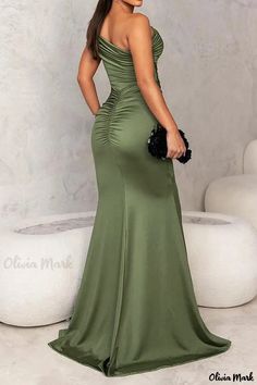 Olivia Mark - Elegant Maxi Dress with Sleeveless Design and Mermaid Hem Elegant Maxi Dress, Bodycon Maxi Dresses, Hip Dress, Evening Gowns Formal, Daily Dress, Long Blouse, Evening Wear, Green Dress, Dress Length