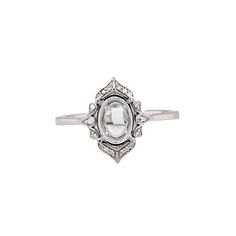 This ring semi mount has a vintage feel with a unique design accented with round natural diamonds. A beautiful setting for your favorite gemstone! It comfortably fits an oval shape gemstone without any alterations. Designer Silver Jewellery, Vintage Style Rings, Jewelry Showcases, Oval Ring, Oval Rings, Earring Findings, Pendant Bracelet, White Rose Gold, White Rose