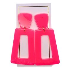 Add a touch of glam to your ear with these stunners. And is safe for sensitive ears, lightweight and made to last. Trendy Adjustable Earrings, Trendy Adjustable Drop Earrings, Hypoallergenic Earrings For Summer Party, Trendy Adjustable Drop Plug Earrings, Trendy Dangle Pierced Earrings, Trendy Pierced Dangle Earrings, Modern Rectangular Party Earrings, Modern Rectangular Earrings For Party, Pink Elegant Everyday Earrings