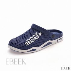 Breathable Anti-slip Beach Sandals Outdoor Hollow Shoes Slippers Casual Synthetic Slide Slip-ons, Vacation Slip-on Slippers With Round Toe, Slip-on Round Toe Sandals For Beach, Non-slip Jelly Sandals For Spring, Casual Outdoor Slip-on Slides, Breathable Casual Sport Sandals For Vacation, Casual Breathable Flat Sport Sandals, Breathable Slip-on Sport Sandals, Slip-on Flat Flip Flops For Vacation