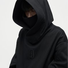 heavy cotton hoodie, rib knit cuffs and hem, kangaroo pocket at waist, panel cut hood, stand-up collar layered under hood, embroidered logo at chest. Composition - 100% Cotton Sizing: US/EU Oversized Fit (Size Down For Regular Fit) Model: 178cm/58kg 5'10/128lbs wearing size XL Turtleneck Streetwear, Streetwear Fashion Winter, Asymmetric Hoodie, Punk Hoodie, Turtleneck Hoodie, Sherpa Lined Hoodie, Layered Hoodie, Baggy Cargo Pants, Oversize Women