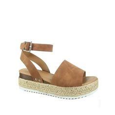 Open Toe Wedge Heel Adjustable Halter Buckle Ankle Strap Heel High 2.15 Inch Size: 7.  Color: Brown.  Gender: female.  Age Group: adult. Tan Espadrilles, Animal Print Shoes, Wedge Heel Sandals, Espadrille Sandals, Shoe Print, Open Toe Sandals, Toe Sandals, Ankle Strap Heels, Strap Heels