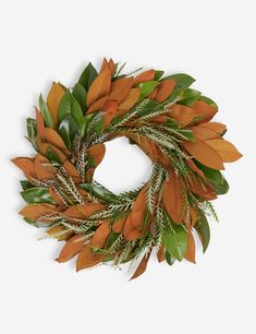 a wreath made out of leaves and branches