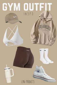 Neutral Color Gym Outfit, White Neutral Aesthetic, Gym Fits Aesthetic Women, Gym Workout Aesthetic, Converse Gym Outfit, Gym Outfit Inspo, Best Friend Hoodies, Leotard Outfit, Vibe Board