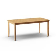 a wooden table with two legs on an isolated white background, viewed from the front