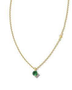 Genuine gemstones shine in our newest dainty essential, the Maisie 18k Gold Vermeil Pendant Necklace in Green Onyx. Minimalists will love wearing this delicate necklace on its own, and maximalists will stack it alongside their go-to essentials for a personalized layered look. Green Onyx represents May birthdays, inspiring balance, prosperity, and hope. Metal 18k Yellow Gold Vermeil What is Vermeil? Vermeil (that’s pronounced ver-may) is a gold plating technique that dates back to the 19th centur Elegant 14k Gold Emerald Necklace With Delicate Chain, Elegant Yellow Gold Emerald Necklace With Adjustable Chain, Elegant Emerald Necklace With Cable Chain, Elegant Emerald Necklace With Cable Chain As Gift, Elegant Yellow Gold Birthstone Necklace With Cable Chain, Elegant Yellow Gold Emerald Necklace For Everyday, Elegant Everyday Yellow Gold Emerald Necklace, Elegant 14k Gold Charm Necklace With Emerald, Elegant Everyday Emerald Necklace In Gold