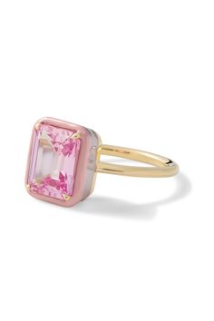 Rectangular Cocktail Ring – Alison Lou Sapphire Cocktail Ring, The Bling Ring, Alison Lou, Cartier Panthere, Yellow Citrine, Put A Ring On It, Pink Ring, Jewelry Inspo, Cocktail Ring