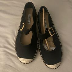 New With Tags, Torrid Black Mary Jane Style Espadrilles, Size 10.5w But Run Large So Marking As 11 Black And Tan These Are So Cute But Were Too Big. Generous Fit, Could Fit A Size 11 Imo Product Details Extra Wide Width (Ww): The Unique Fit Gives You Extra Wide Width And Extra Room Around Your Whole Foot. Extra Cushioned Footbed. Materials + Care Man-Made Materials. 100% Fabric. Imported. Details Espadrille Sole. Mary Jane Strap Casual Black Flat Heel Espadrilles, Casual Black Closed Toe Espadrilles, Casual Black Espadrilles With Flat Heel, Black Flat Espadrilles With Cushioned Footbed, Black Espadrilles With Rubber Sole And Flat Heel, Black Flat Heel Espadrilles With Rubber Sole, Black Espadrilles With Rubber Sole, Black Casual Espadrilles With Round Toe, Casual Black Espadrilles With Round Toe