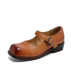 Classic Elegant Styles for Spring, Summer and Antumn. Perfect match with all kinds of clothes. Ankle-buckle fastening, square toe, block heel. Color: Brown/CoffeeMaterial: Cow LeatherLining: PigskinInsole: Cow Leather (Unmovable）Sole: RubberHeels: 3.5 cm/1.38"Fit: Medium to Wide, Runs Normal.Origin: Made in China Production Time: About 5-7 days (Any exceptional case will email you, Please pay attention to your email left) Shipping Time: Free Shipping To most locations, delivery time is approxima Brown Monk Strap Shoes With Buckle Closure, Casual Heels With Buckle Closure And Square Toe, Casual Square Toe Heels With Buckle Closure, Brown Low Heel Mary Janes For Spring, Vintage Brown Monk Strap Shoes With Round Toe, Brown Heels With Buckle Closure And Round Toe, Spring Brown Mary Janes With Low Heel, Retro Mary Janes With Buckle Closure And Low Heel, Vintage Low Heel Mary Janes With Buckle Closure