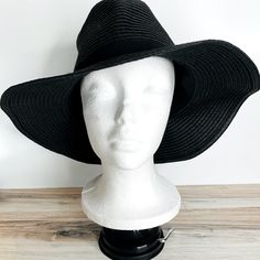 Nwot Black Floppy Hat New Never Worn Excellent Condition Fast Shipping Smoke Free Home No Trades Bundle & Save! Lightweight Black Summer Hat, Summer Lightweight Black Hat, Black Fedora Sun Hat, One Size Fits Most, Casual Black Fedora Sun Hat, Beach Fedora One Size With Brim, Casual Black Wide Brim Straw Hat, One Size Beach Fedora With Brim, One Size Beach Fedora, Lightweight Crochet Fedora Hat