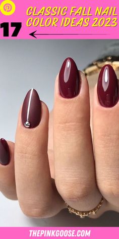 17 Classic Fall Nail Color Ideas for Women Over 50 - thepinkgoose.com Toe Nail Color, Chrome Nails Designs