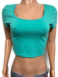 Y2k Stretch Scoop Neck Crop Top, Summer Y2k Cotton Crop Top, Y2k Style Cotton Crop Top For Summer, Cotton Y2k Crop Top For Summer, Y2k Cotton Crop Top For Summer, Light Blue Stretch Crop Top For Summer, Blue Y2k Style Summer Crop Top, Blue Y2k Style Crop Top For Summer, Y2k Style Blue Crop Top For Summer